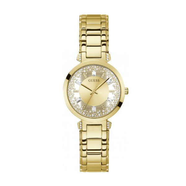 Guess Crystal Clear Gold Tone Watch