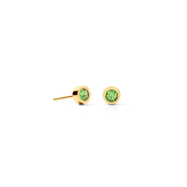 Coeur de Lion Gold Green Crystal Earrings