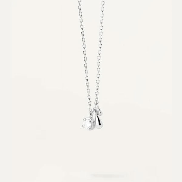 PDPAOLA Silver Water Necklace