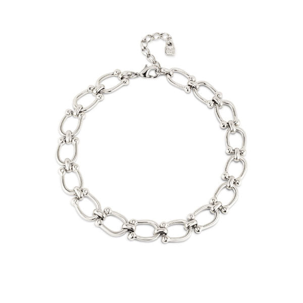 Uno de 50 Serotonin Horseshoe Link Necklace Silver