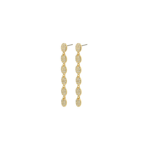 Pilgrim BEAT Crystal Drop Earrings Gold-Plated