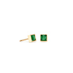 Coeur de Lion Brilliant Square Gold Green Earrings