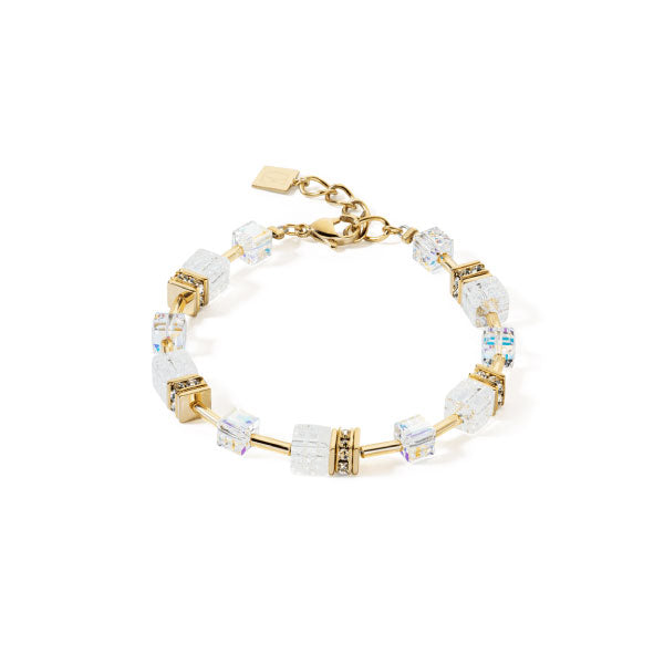 Coeur de Lion GeoCUBE® Iconic Nature White-Gold Bracelet