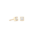Coeur de Lion Brilliant Square Gold Crystal Earrings