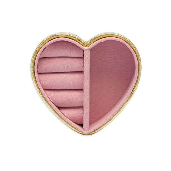 Estella Bartlett Mini Heart Shaped Gold Croc Embossed Jewellery