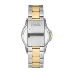 Fossil Black Three-Hand Date Two-Tone Stainless Steel Watch