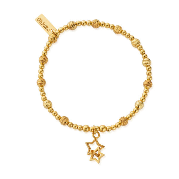 Chlobo Sparkle Interlocking Star Bracelet Gold