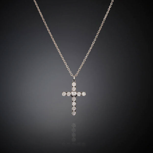 Chiara Ferragni Bold Fine Cross Necklace Silver