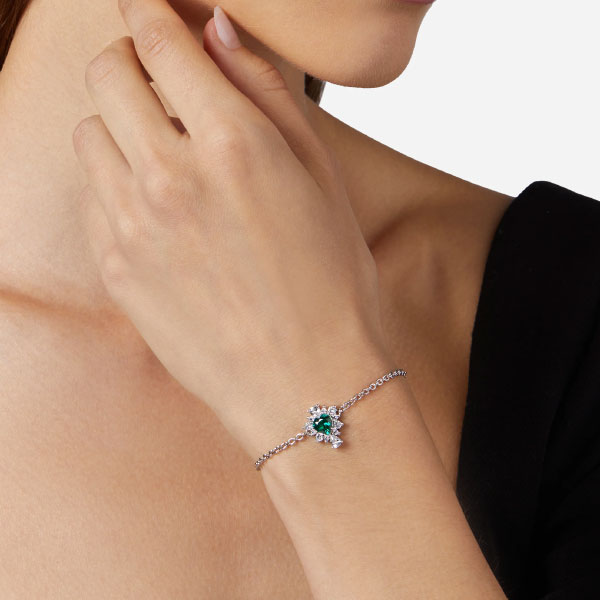 Chiara Ferragni Emerald Heart Bracelet