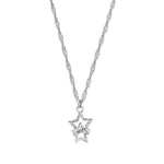 Chlobo Twisted Rope Chain Interlocking Star Necklace Silver