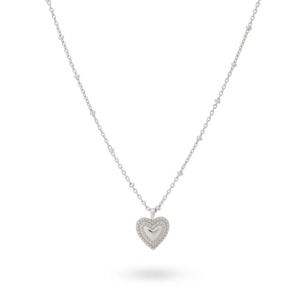 24Kae Heart Necklace Silver