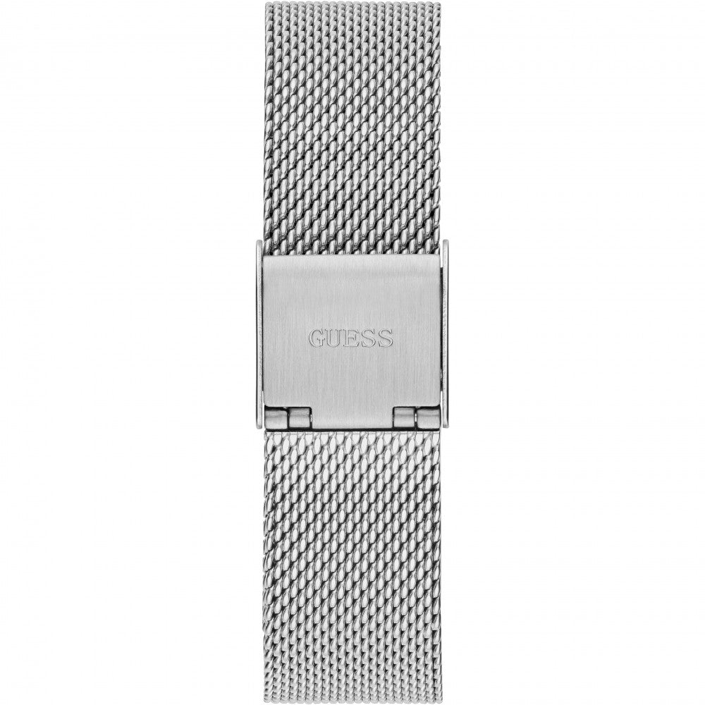 Guess Tapestry Silver Tone Watch