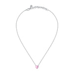 Chiara Ferragni Pink Heart Necklace Silver