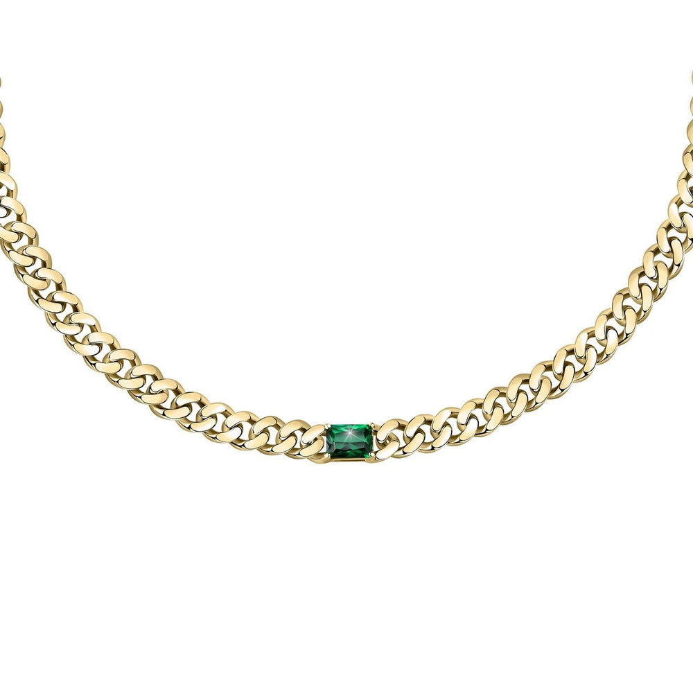 Chiara Ferragni Chain with Emerald Stone Necklace