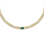 Chiara Ferragni Chain with Emerald Stone Necklace