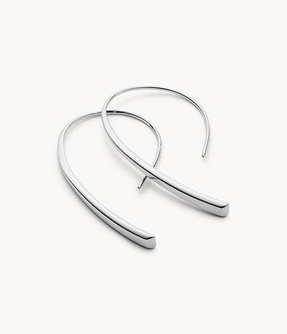 Fossil Bevel Stainless Steel Hoops