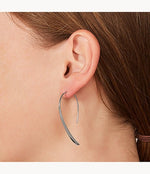 Fossil Bevel Stainless Steel Hoops