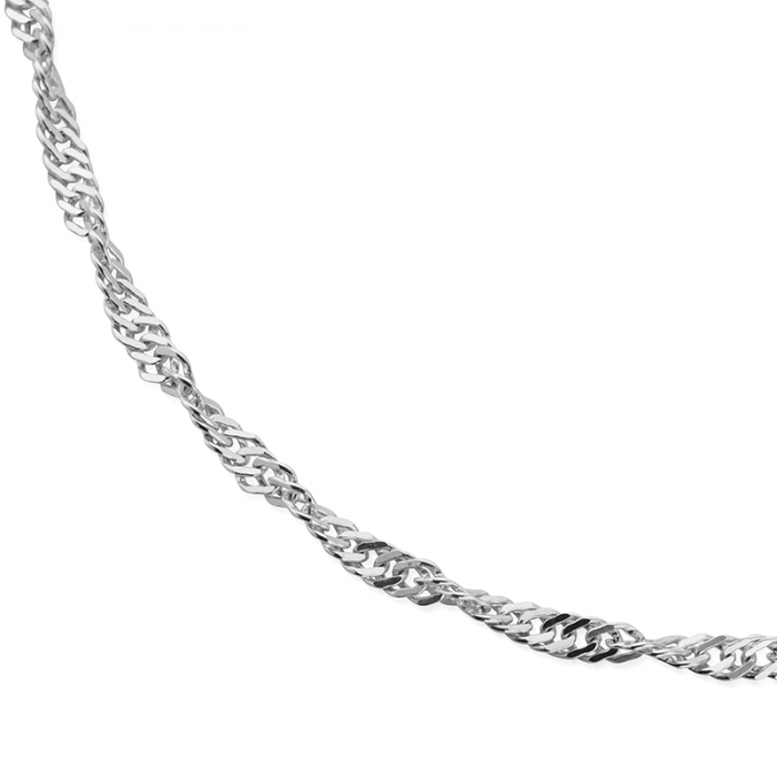 Sterling silver twisted hot sale rope chain