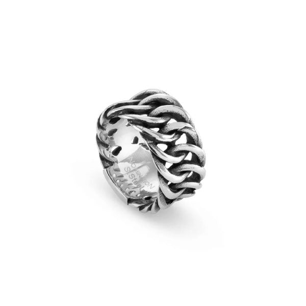 Nomination Mens Beyond Stainless Steel Curb Chain Pattern Ring