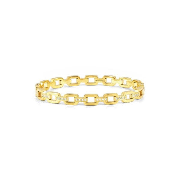 Nomination Pretty Gold Plated Square Link Cubic Zirconia Bangle