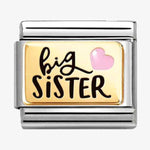 Nomination Classic Gold Big Sister Charm