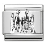 Composable Classic MONUMENTS RELIEF steel and 925 sterling silver Sagrada Family