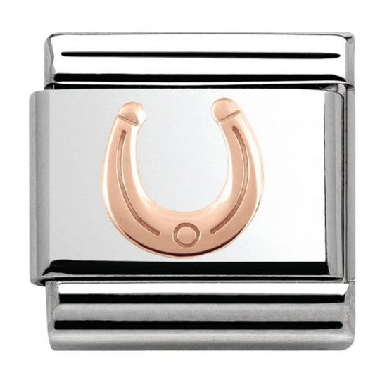 Composable Classic SYMBOLS steel and 9k rose gold Horseshoe