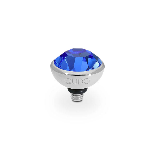 Bottone Crystal Sapphire 10mm Silver Topper