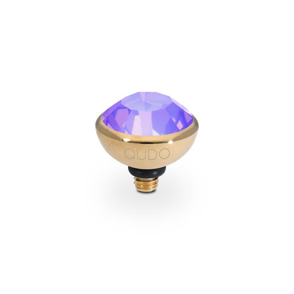 Bottone Crystal Purple Ignite 10mm Gold Topper