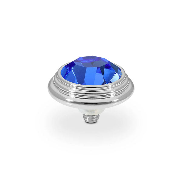 Oroli Crystal Sapphire 13mm Silver Topper