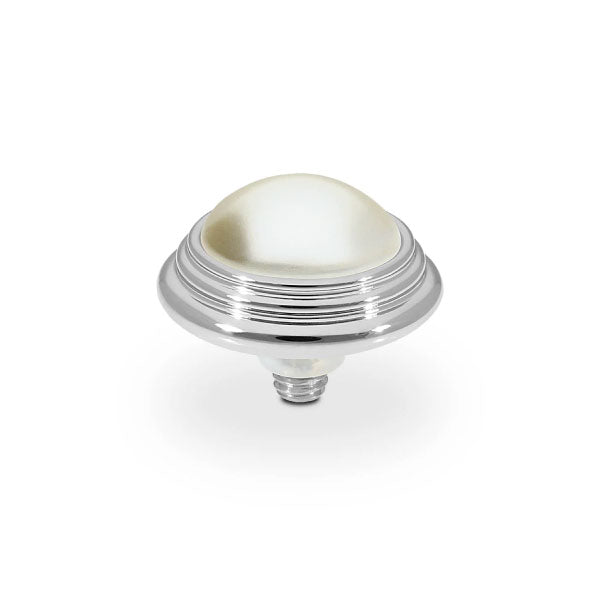 Oroli Cream Pearl 13mm Silver Topper