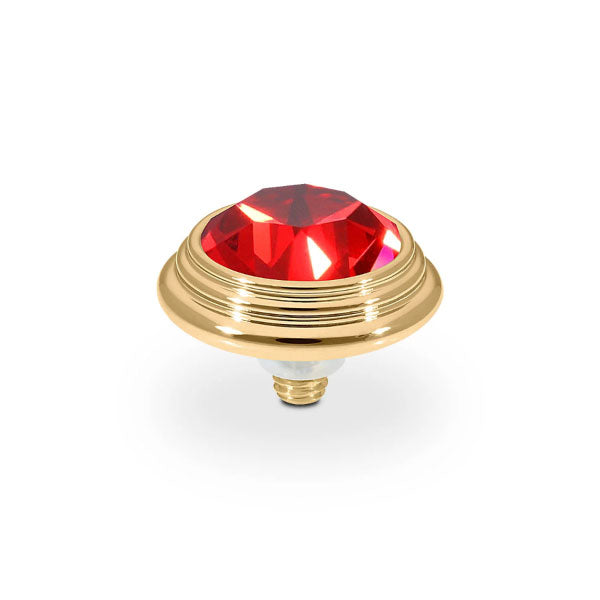 Oroli Crystal Scarlet 13mm Gold Topper