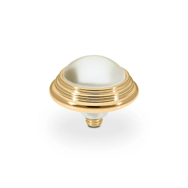 Oroli Cream Pearl 13mm Gold Topper