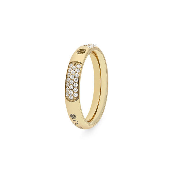 Basic Deluxe Crystal Gold Ring