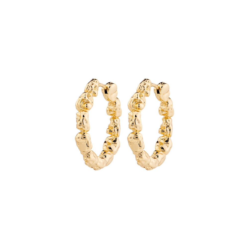 TIDE hoop earrings gold-plated