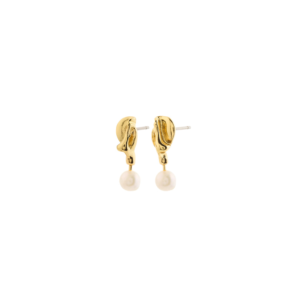 STARLIGHT pearl earrings gold-plated