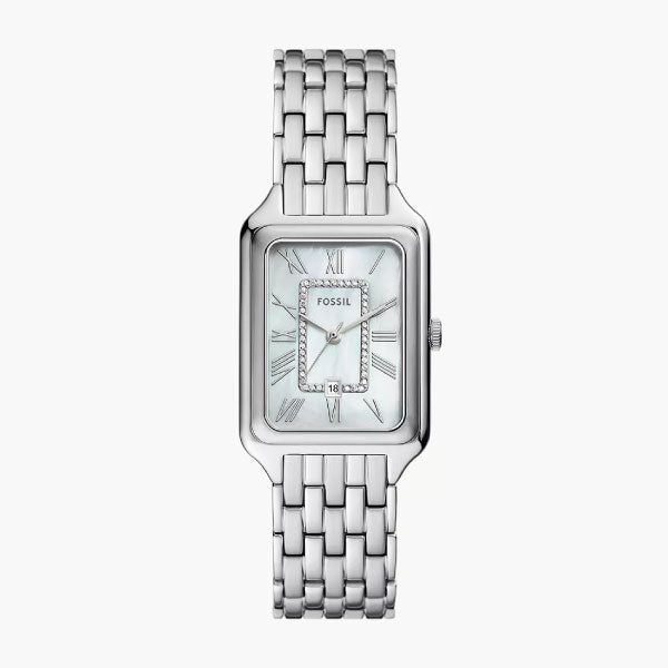 Fossil Raquel MOP Three-Hand Date Stainless Steel Watch