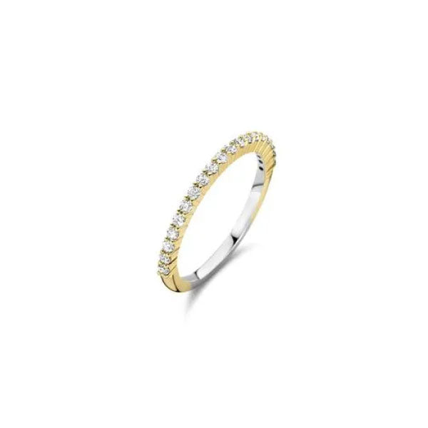 Gold Cubic Zirconia Stacking Ring