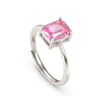 Nomination Wave Silver Pink CZ Adjustable Ring