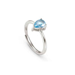 Nomination Wave Silver Blue CZ Adjustable Ring