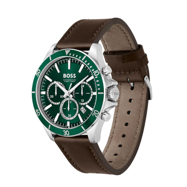 Hugo Boss Troper Chronograph Brown Leather Watch