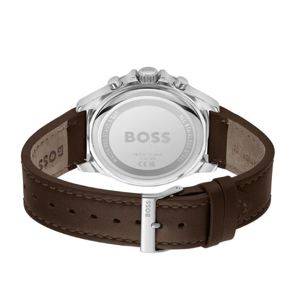 Hugo Boss Troper Chronograph Brown Leather Watch