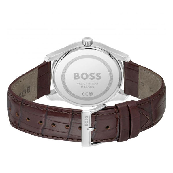 Hugo Boss Principle Brown Leather Strap Watch