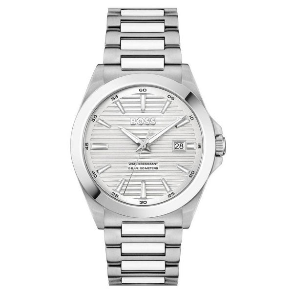 Strike Stainless Steel Silver Dial Mens Watch