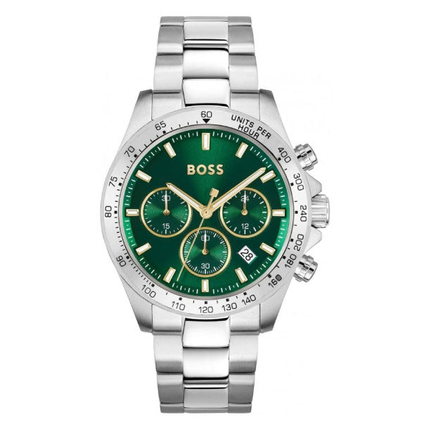 Hero Stainless Steel Green Dial Mens Watch