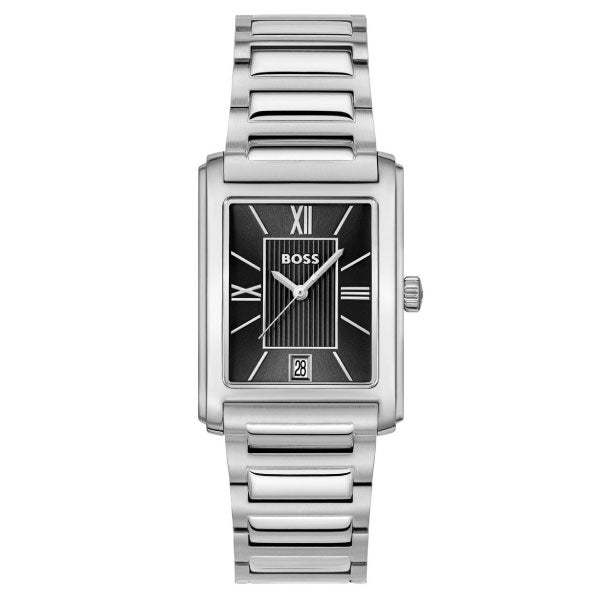 Principle Dress Stainless Steel Black Dial Mens Watch
