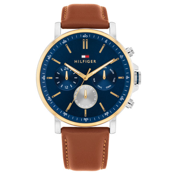 Tyson Brown Leather Navy Dial Mens Watch