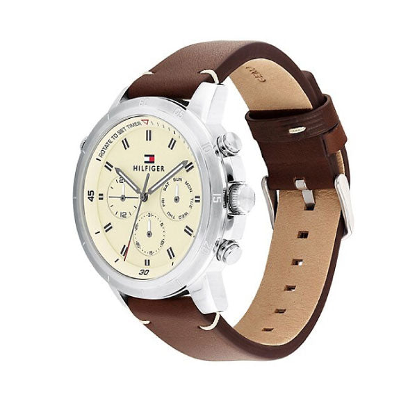 Tommy Hilfiger Troy Brown Leather Watch