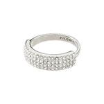 Pilgrim HEAT Crystal Ring Silver-Plated