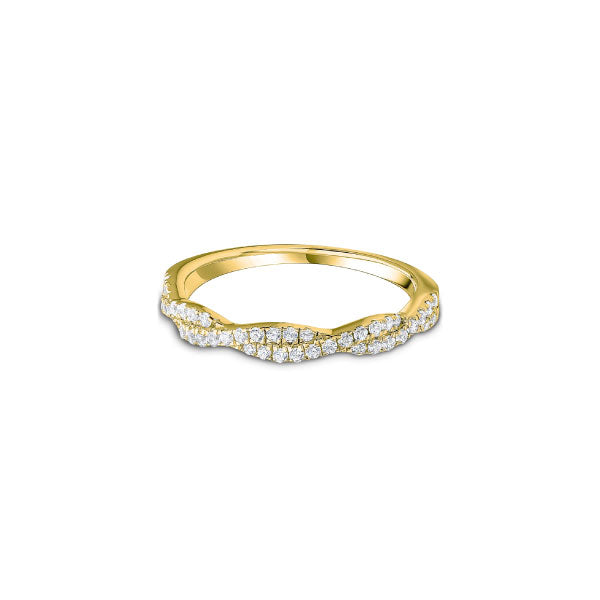 9ct Yellow Gold Twist Set 0.25ct Diamond Ring
